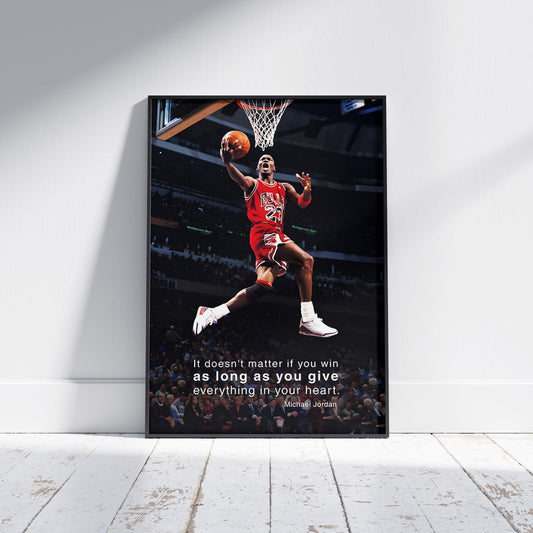 Michael Jordan Basketball Warrior in Action
